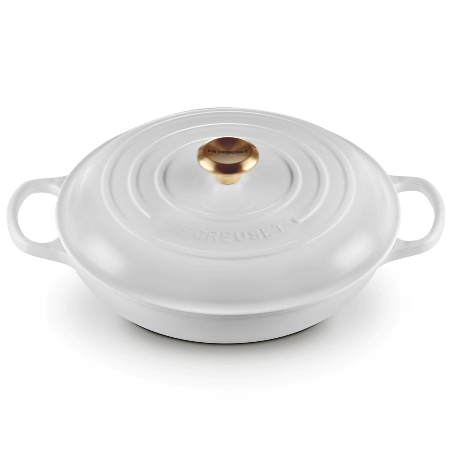 LE CREUSET - CAÇAROLA BAIXA EVOL. 30CM BRANCO POMO DOURADO 21180300101441