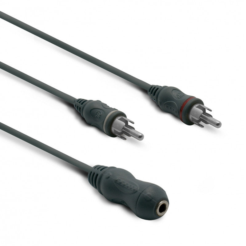 METRONIC - ADAPTADOR JACK ESTÉREO 3.5MM MACHO/ 2 RCA MACHO 0,1M 360055