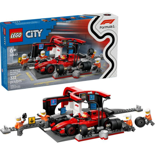 LEGO BOXE DE F1 E EQUIPA DA BOXE 60443