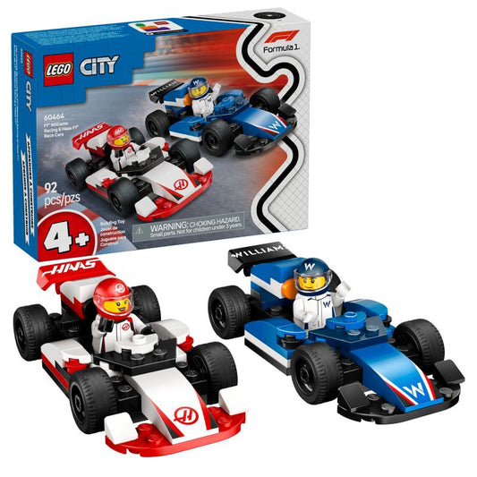 LEGO CARROS F1 DA WILLIAMS RACING E HAAS F1 60464