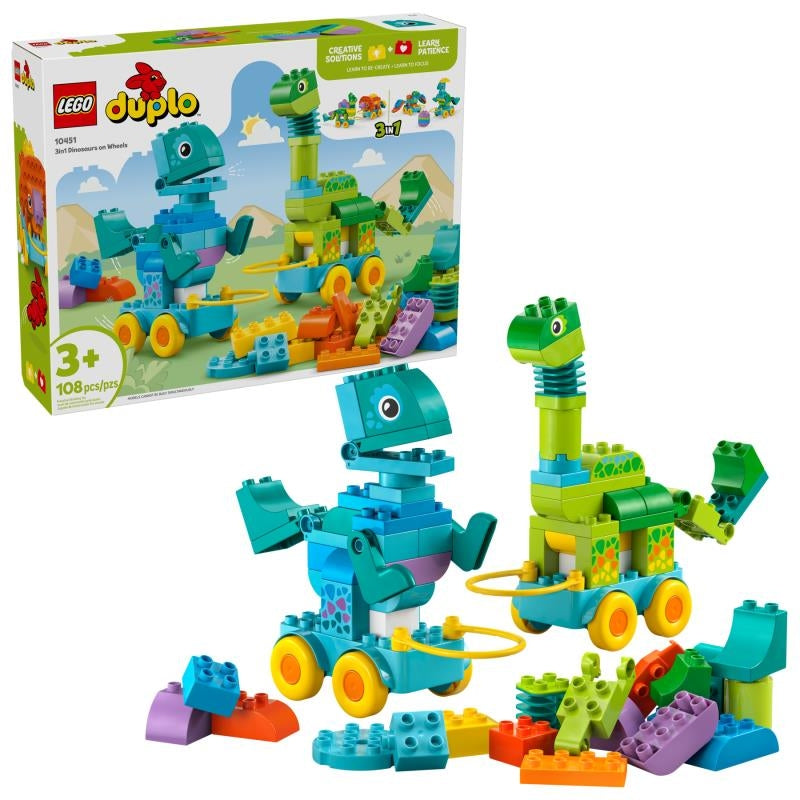 LEGO DINOSSAUROS SOBRE RODAS 3EM1 10451