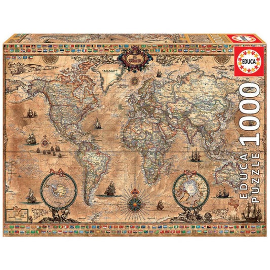 EDUCA - PUZZLE 1000 MAPA-MÚNDI 15159