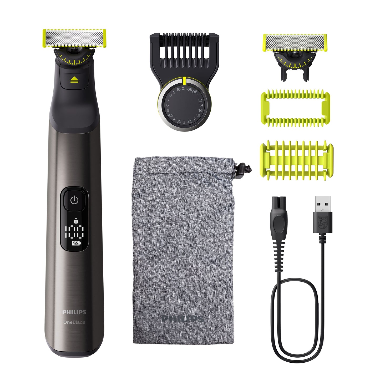 PHILIPS - APARADOR MULTIFUNÇÕES ONE BLADE PRO FACE&BODY QP6552/15