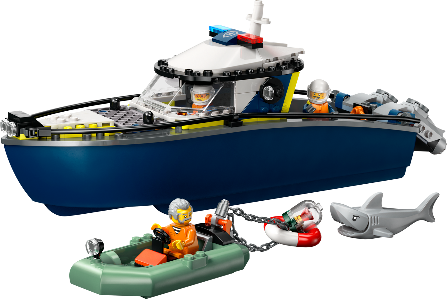 LEGO PERSEGUIÇÃO COM BARCO DA POLÍCIA 60456