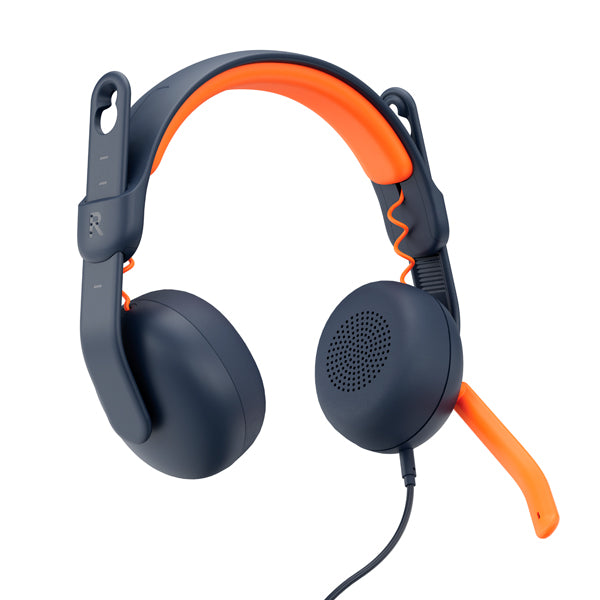 LOGITECH HEADSET ZONE LEARN USB TYPE-C AZUL LARANJA