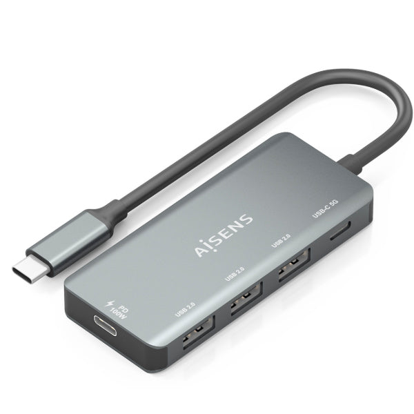AISENS HUB USB 3,1 USB-C USB-C M-1XUSB-C PD 100W+1XUSB-C