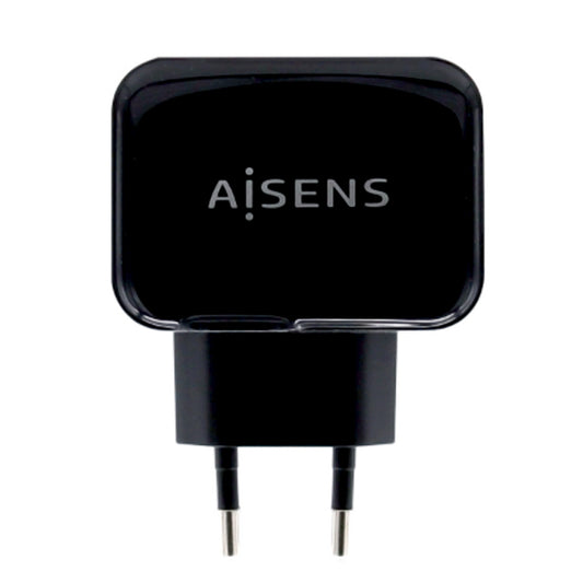 AISENS CARREGADOR USB 17W 5V 3,4A 2XUSB C/CONTROL PRETO