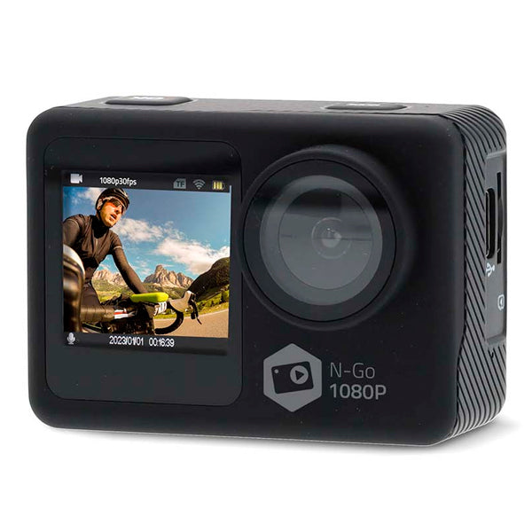 NEDIS ACTION CAM 1080P 30FPS COM ECRA DUPLO WIFI WATERPROOF CASE