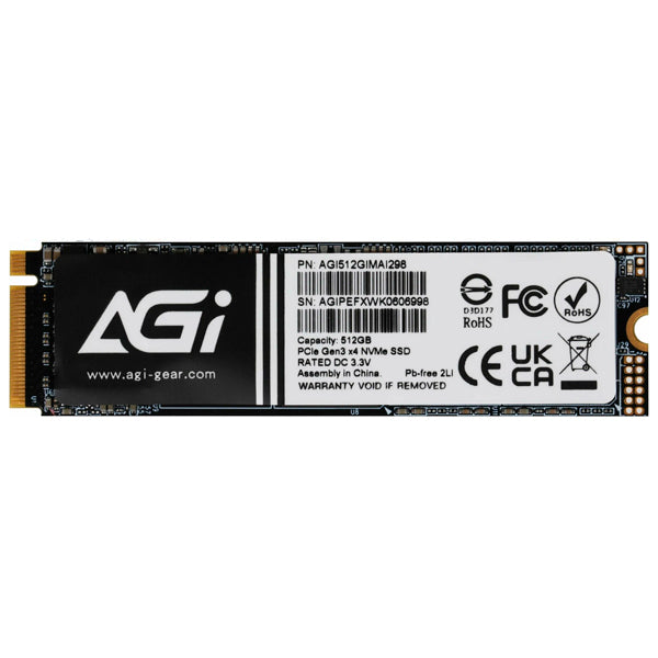 AGI SSD INTERNO M.2 PCIE 2280 AI298 GEN3 3200MB/S 512MB