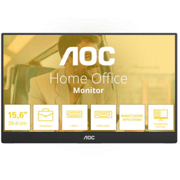 AOC MONITOR PORTATIL IPS 16" (15.6") FHD HDMI USB-C COLUNAS 16T20E2