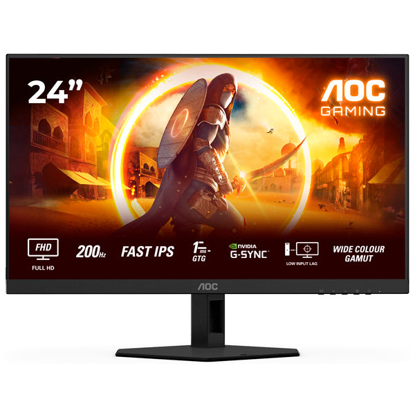 AOC MONITOR IPS 24" (23.8) FHD 0.5MS 200HZ HDMI DP COLUNAS 24G4HRE