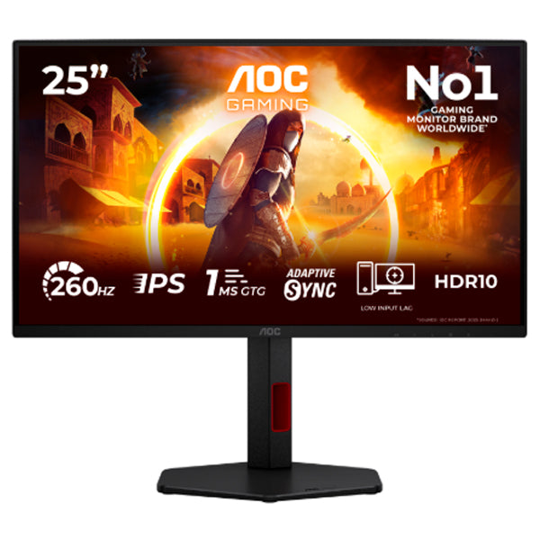 AOC MONITOR IPS 25" (24.5) FHD 1MS 260HZ HDMI DP HAS 25G4ZR