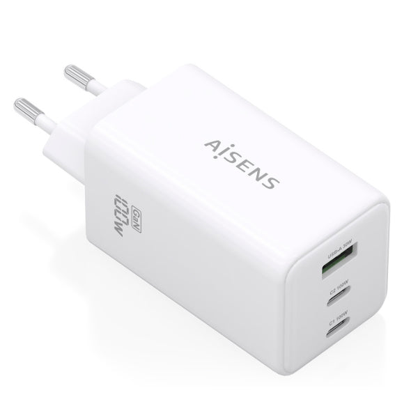 AISENS CARREGADOR GAN 100W 2XUSB-C PD3,0 QC4,0 QC5,0 1XUSB-A QC3,0