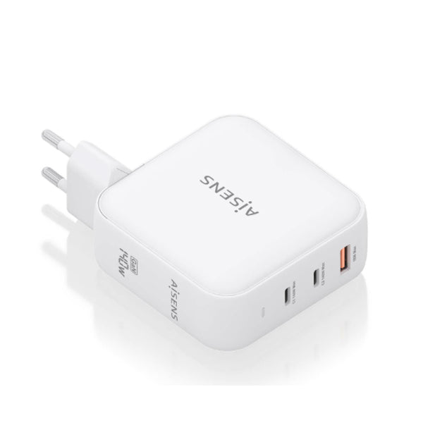 AISENS CARREGADOR PAREDE GAN 140W 2XUSB-C/1XUSB - BRANCO