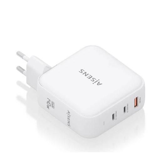 AISENS CARREGADOR PAREDE GAN 140W 2XUSB-C/1XUSB - BRANCO