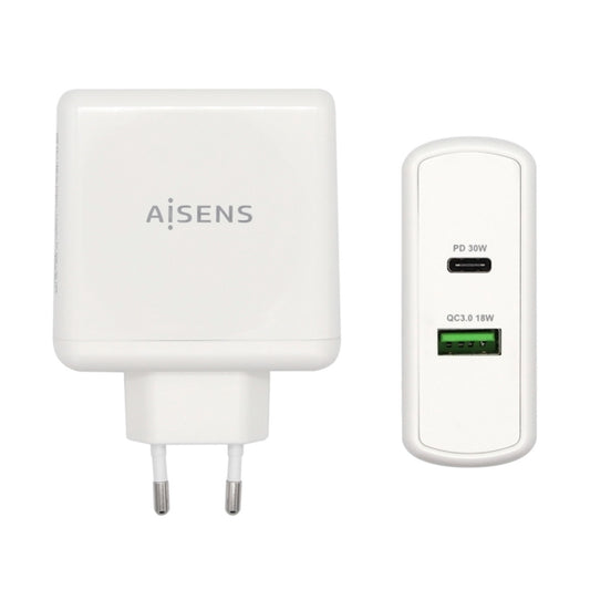 AISENS CARREGADOR 48W 1XUSB-C PD3,0 30W 1XUSB-A QC3,0 18W