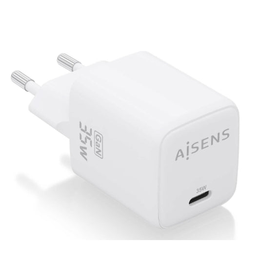 AISENS CARREGADOR GAN 35W 1XUSB-C PD3,0 QC4,0 BRANCO