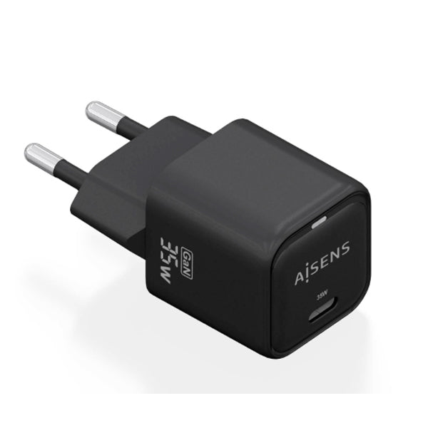 AISENS CARREGADOR GAN 35W 1XUSB-C PD3,0 QC4,0 PRETO