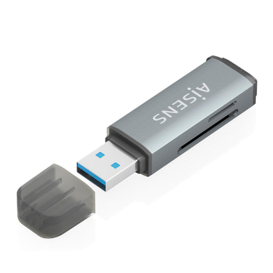 AISENS LEITOR DE CARTÕES SD MICRO SD MMC RS-MMC MMC MICRO USB-A CINZENTO