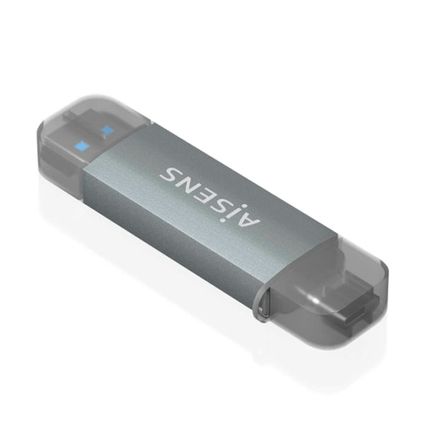 AISENS LEITOR DE CARTÕES SD MICRO SD MMC RS-MMC MMC MICRO USB-A USB-C CINZENTO