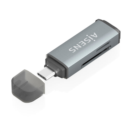 AISENS LEITOR DE CARTÕES SD MICRO SD MMC RS-MMC MMC MICRO USB-C CINZENTO