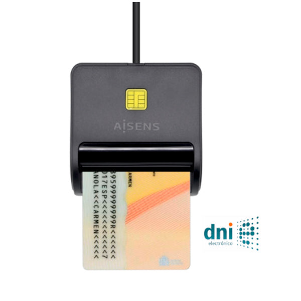 AISENS LEITOR DE CARTÕES INTELIGENTE DNI PRETO