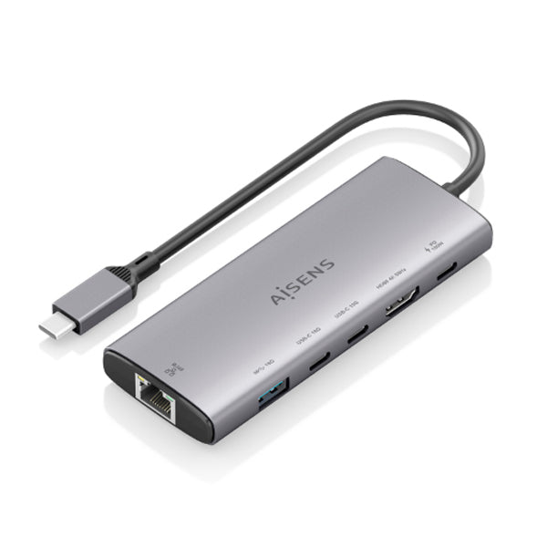 AISENS USB-C DOCK 6 EM 1 USB-C A 1XHDMI 1XRJ45 1XUSB-A10G 2XUSB-C 10G 1XUSB-C