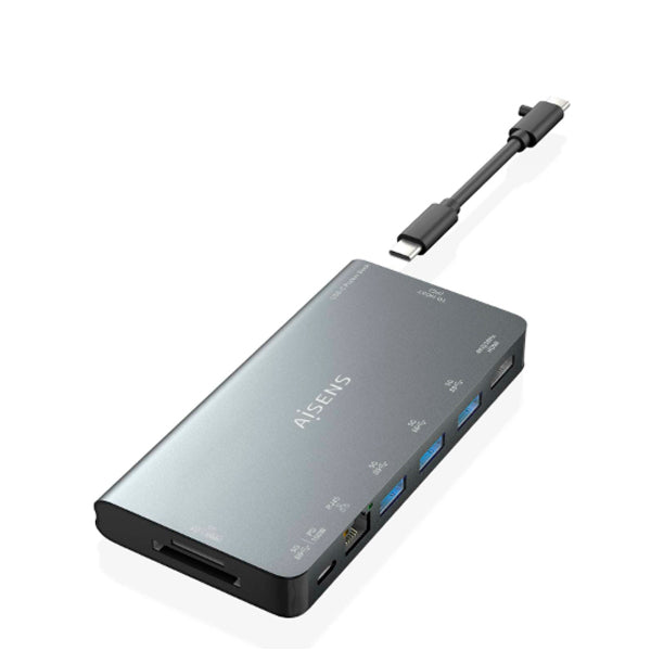 AISENS HUB C/ FIOS USB 3.2 GEN 1 (3.1 GEN 1) TYPE-C CINZENTO