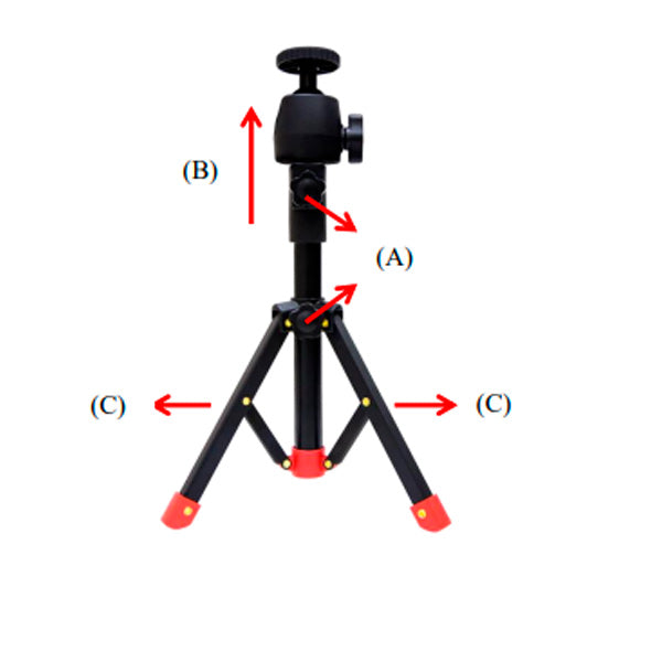 AVER TRIPOD STAND. MAX HEIGHT 42.1CM. MAX LOAD 1.5KGS FOR VB130/CAM130/CAM340+