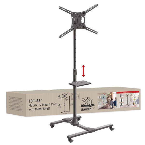 BARKAN SUPORTE CHÃO INCLINAVEL 13"-83" C/PRATELEIRA SW411H