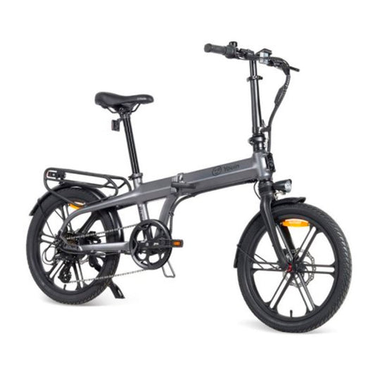 YOUIN BICICLETA URBANA ELÉTRICA PRAGA RODA DE 20" CINZA MATE
