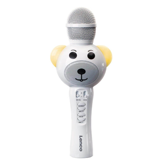 LENCO MICROFONE KARAOKE C\COLUNA INCORP. C\ BLUETOOTH BRANCO KIDS