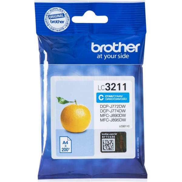 BROTHER TINTEIRO AZUL LC3211C