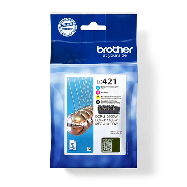 BROTHER TINTEIRO PACK 4 CORES LC421VAL