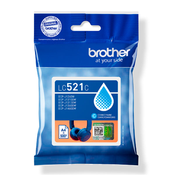 BROTHER TINTEIRO AZUL LC521C