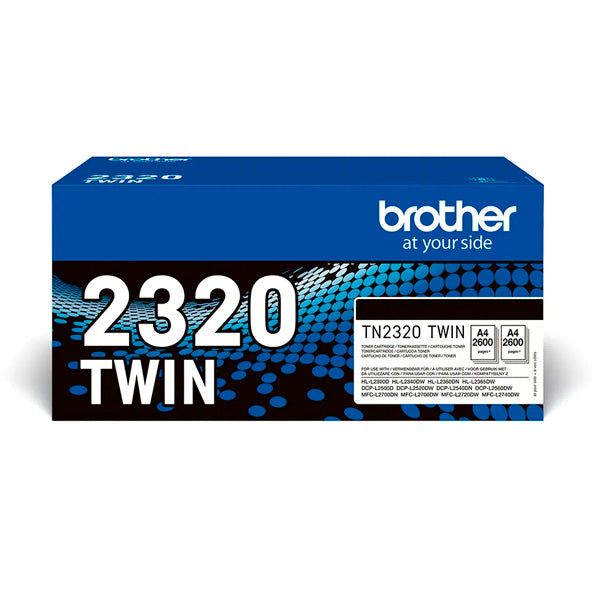 BROTHER TONER PRETO PACK 2 ALTA CAPACIDADE TN2320