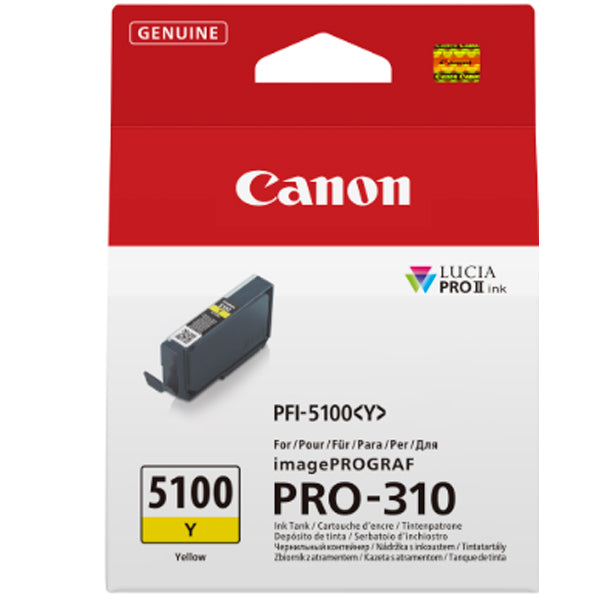 CANON PFI-5100 SERIES YELLOW INK TANK
