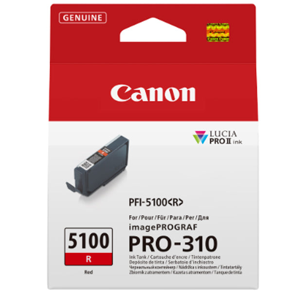 CANON PFI-5100 SERIES RED INK TANK