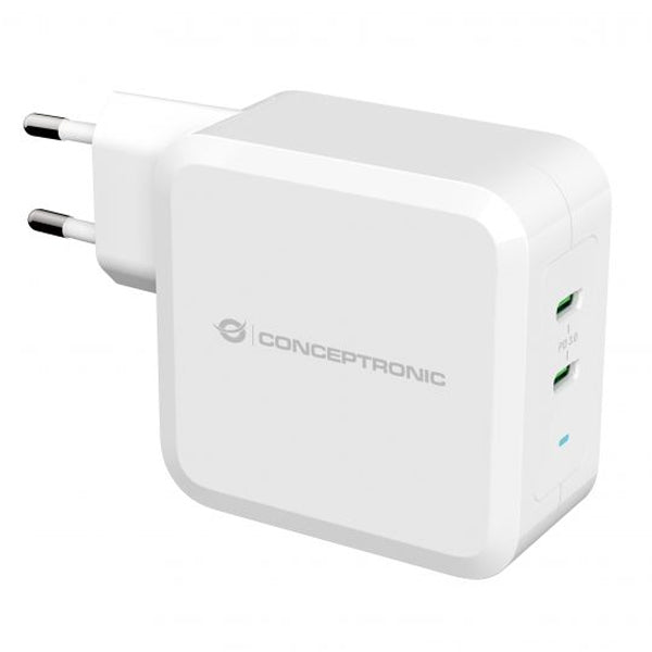 CONCEPTRONIC CARREGADOR GAN 2XUSBC 100W WHITE