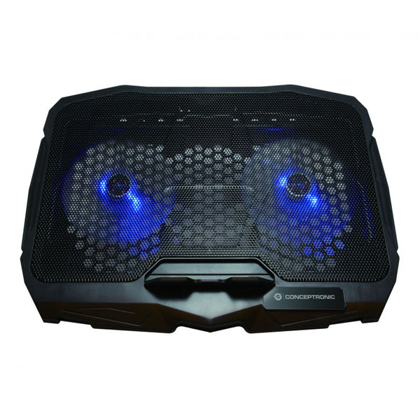 CONCEPTRONIC BASE PORTATIL 2XFANS 17.3" BLACK