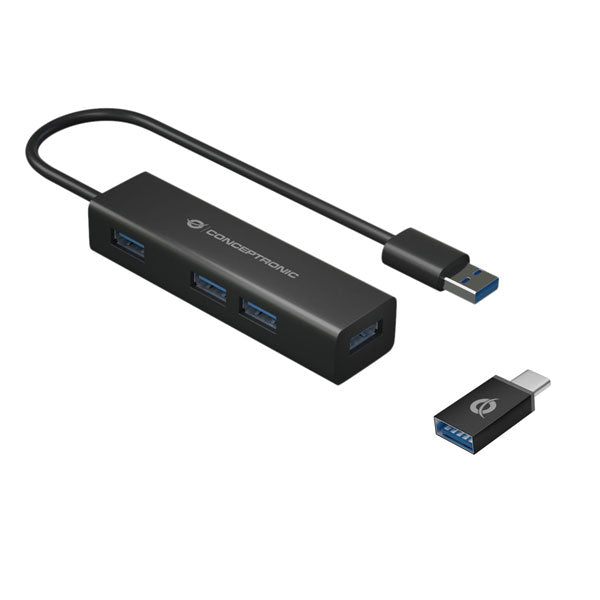 CONCEPTRONIC HUB USB2.0 7PORT USB2.0 ALIMENTADO BLACK