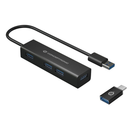 CONCEPTRONIC HUB USB2.0 7PORT USB2.0 ALIMENTADO BLACK