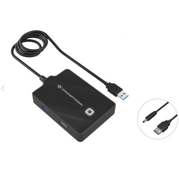CONCEPTRONIC HUB USB3.0 1XUSB3.2  3XUSB 1X POWER JACK