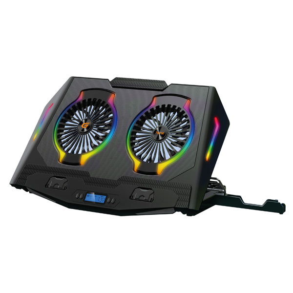 CONCEPTRONIC BASE PORTATIL GAMING 2XFANS LCD SCREEN RGB 17.3" BLACK