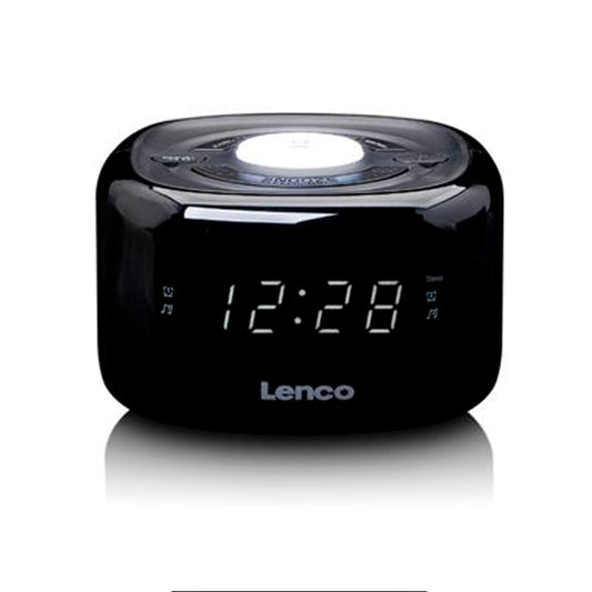 LENCO RADIO DESPERTADOR FM C\ LUZ PRESENÇA PRETO