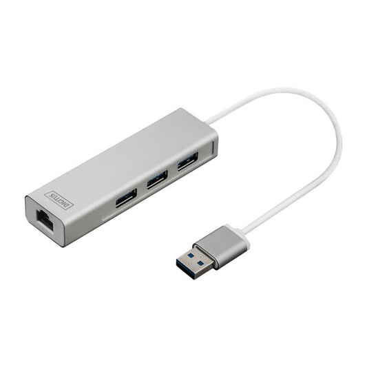 DIGITUS HUB USB 3.0 3XUSB-A/F + 1XUSB-A/M + 1XRJ45 GIGABIT 10/100/1000
