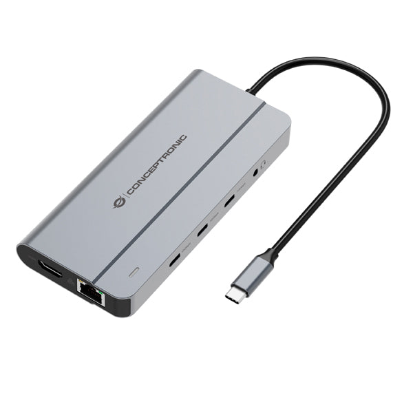 CONCEPTRONIC DOCK USB-C 1XHDMI 4K 1XDP 8K 1XUSB-C 2XUSB RJ45 3.5 PD100W
