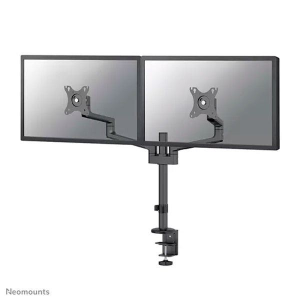NEOMOUNTS NERO DOUBLE FLAT SCREEN DESK MOUNT 2 SCREENS 10-32 BLACK
