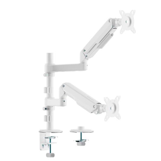 AISENS SUPORTE MONITOR MESA ECO CONTRAPESO GIRATORIO E INCLINÁVEL 17-32 BRANCO