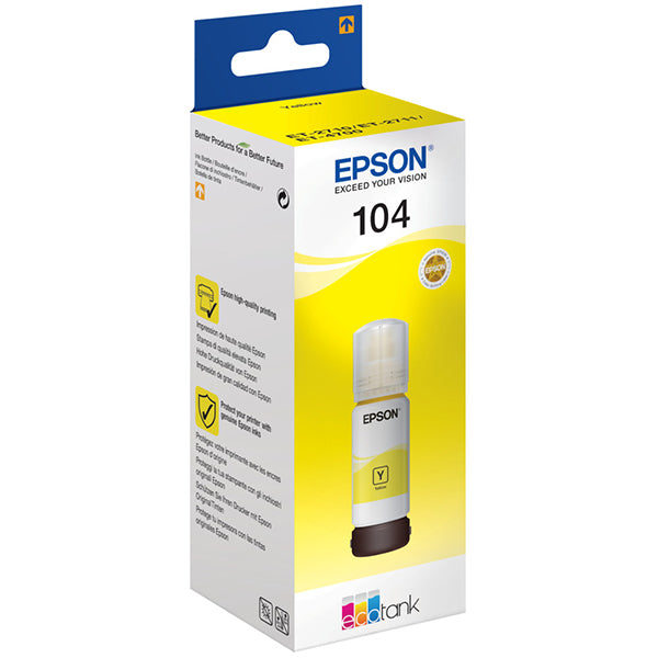 EPSON TINTEIRO AMARELO 104 ECOTANK ET-2710/1810/28X/28X/28X/48X/14100